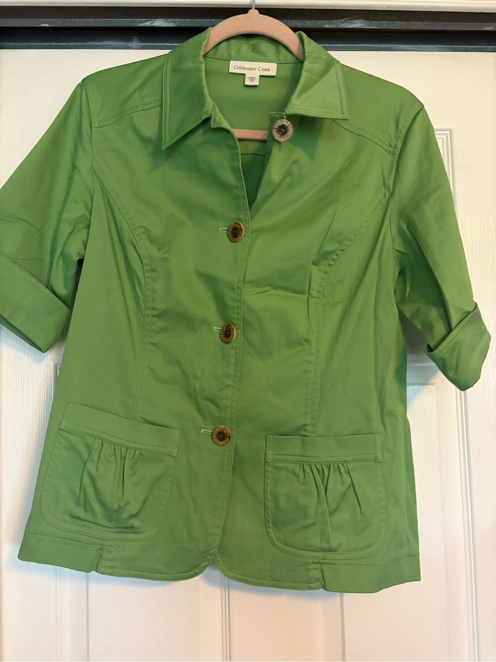 Coldwater Creek Bright Green Blouse